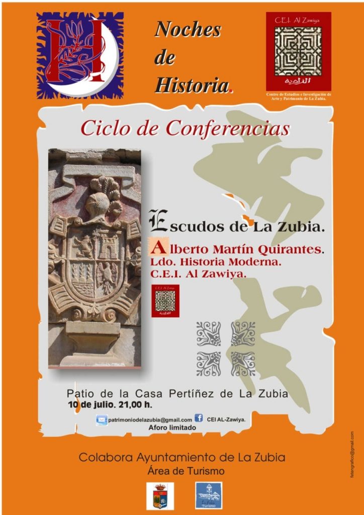 Cartel conferencia escudos